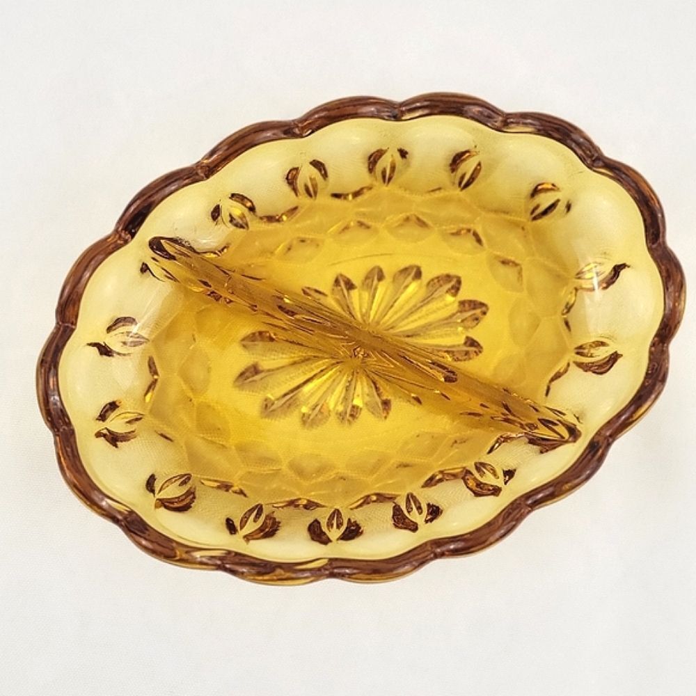VINTAGE Anchor Hocking Oval Shaped Glass Dish